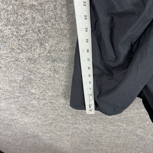 Loft Wrap Dress Women 2 Black Short V-Neck Tasseled Tie Up Sleeveless Cotton - Picture 6 of 7